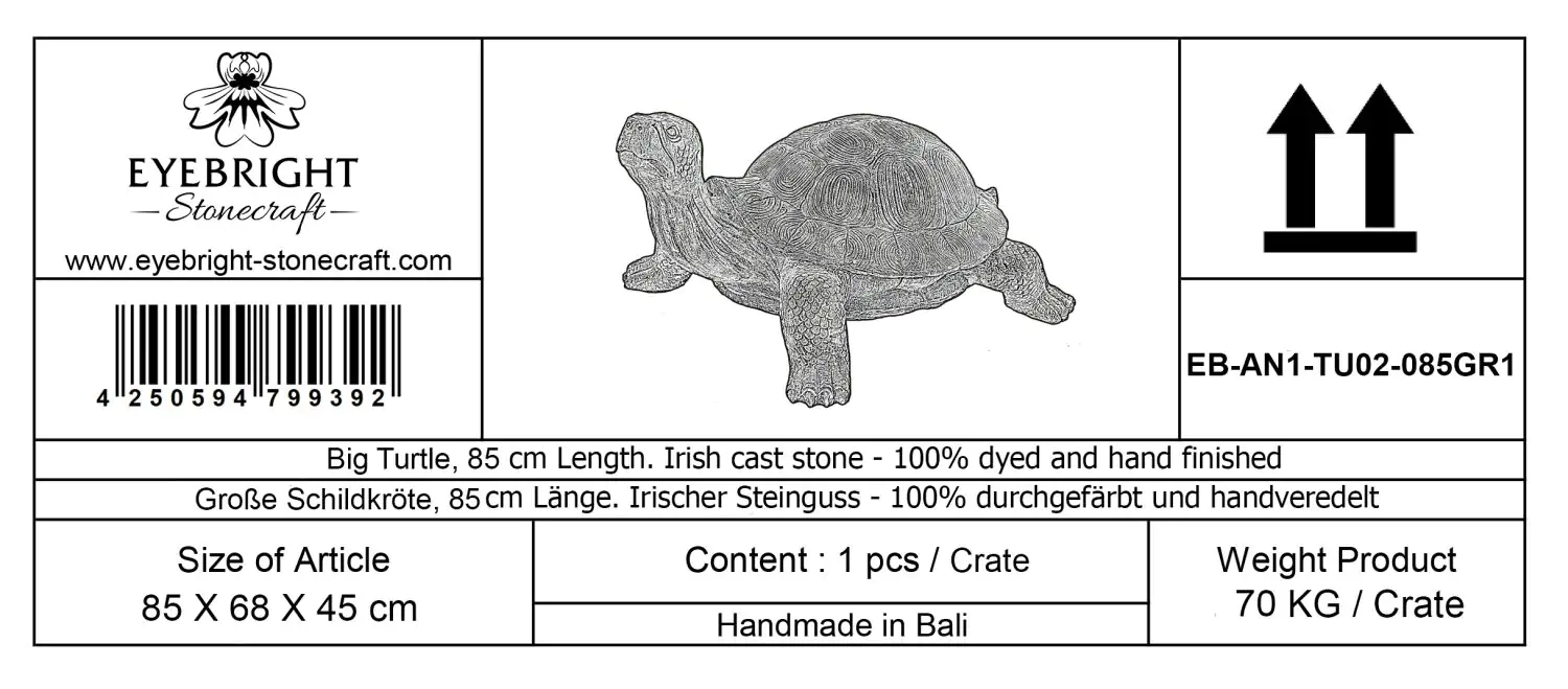  Product image 7 of the product “Big Turtle, 85 cm Length | cast stone ”